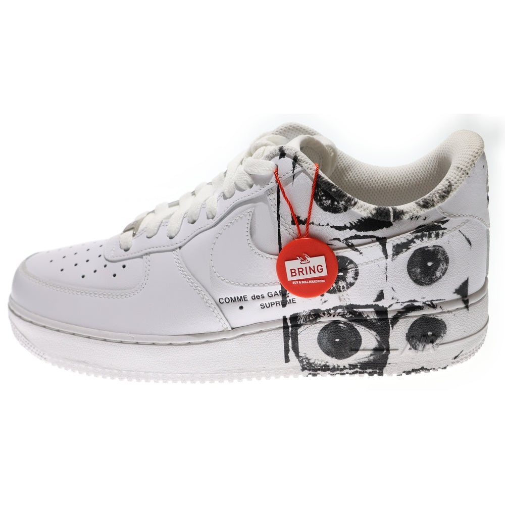 NIKE(ナイキ) 17SS×Supreme ×COMME des GARCONS SHIRT AIR FORCE 1 LOW シュプリーム コムデギャルソンシャツ エアフォースワン ローカットスニーカー US9/27.0cm 923044-100