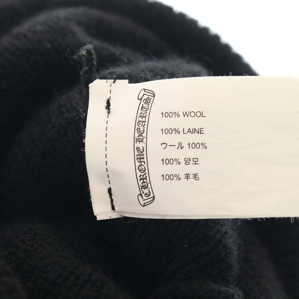 CHROME HEARTS(クロムハーツ) WOOL WATCH CAP ウールワッチキャップ CHプラス刺繍ビーニーニットキャップ帽子 ブラック