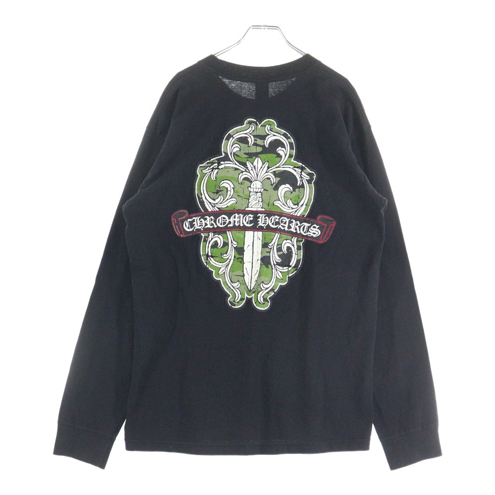 CHROME HEARTS(クロムハーツ) OLD DAGGER L/S Tee ダガーバックプリント ロングスリーブ ン長袖Tシャツ ブラック