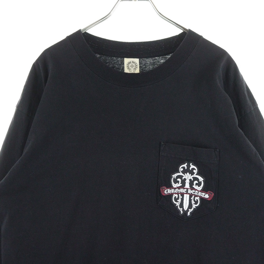 CHROME HEARTS(クロムハーツ) OLD DAGGER L/S Tee ダガーバックプリント ロングスリーブ ン長袖Tシャツ ブラック