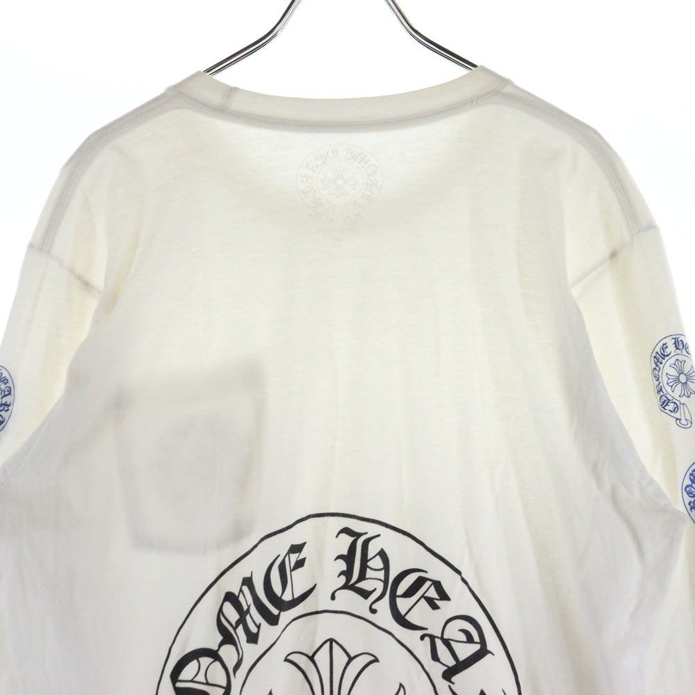 CHROME HEARTS(クロムハーツ) MULTI COLOR HORSESHOE L/S TEE マルチカラー ホースシュー プリント ロングスリーブ 長袖Tシャツ カットソー ホワイト