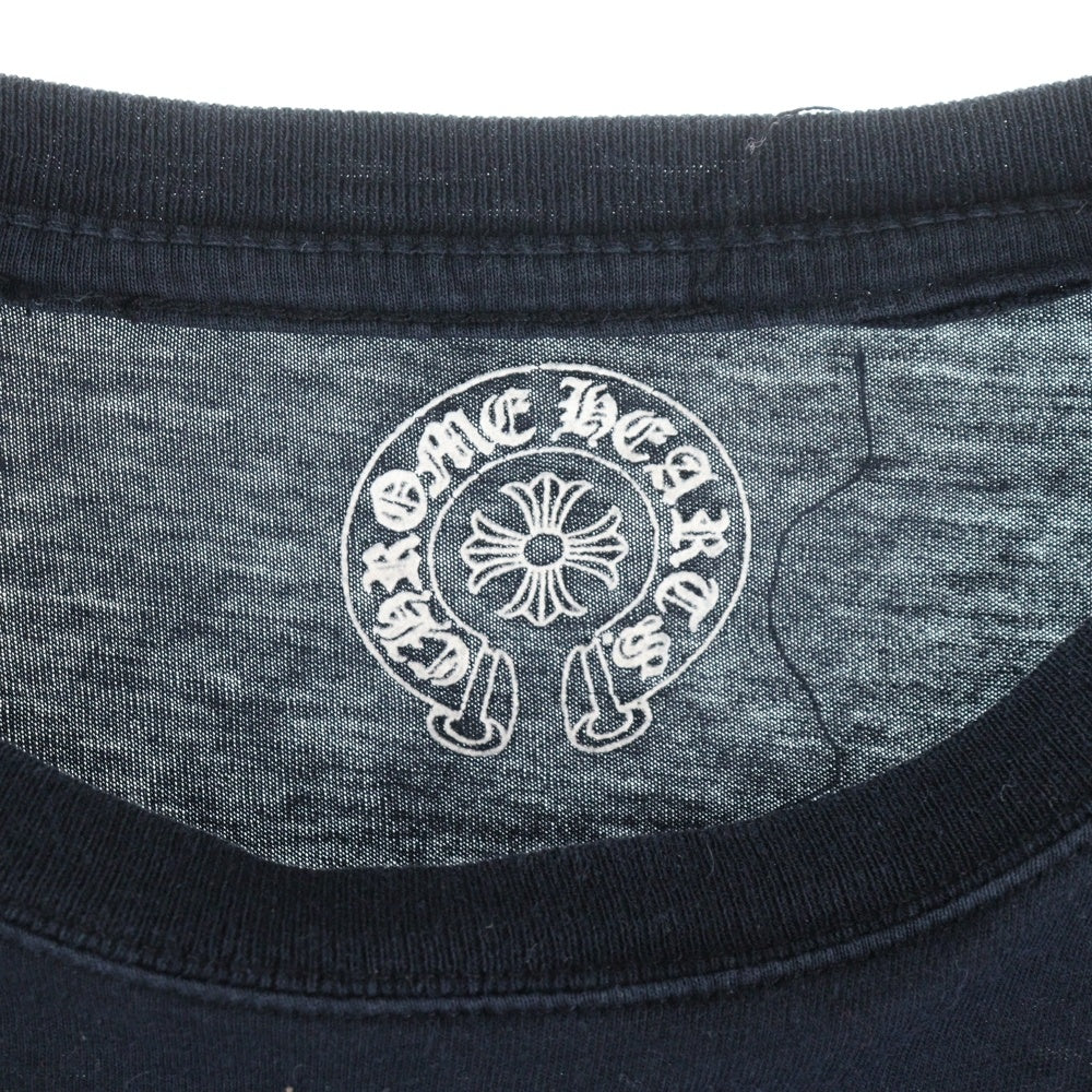 CHROME HEARTS(クロムハーツ) 袖CHクロスプリント 長袖Tシャツ カットソー ブラック