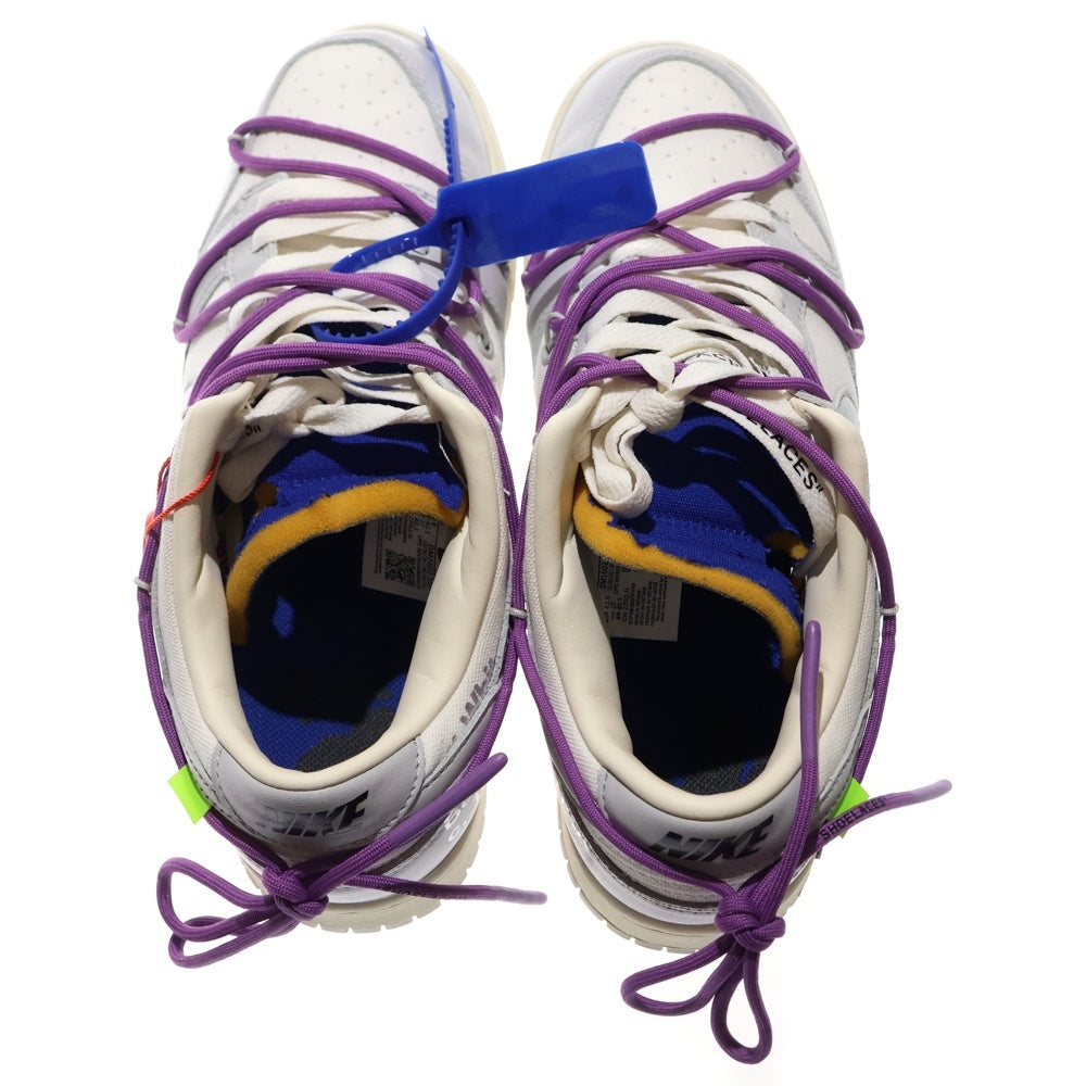 NIKE(ナイキ) ×OFF WHITE DUNK LOW SAIL NEUTRAL GRAY DM1602-107 オフホワイト ダンク ニュートラルグレー ローカットスニーカー ホワイト/グレー US9/27cm