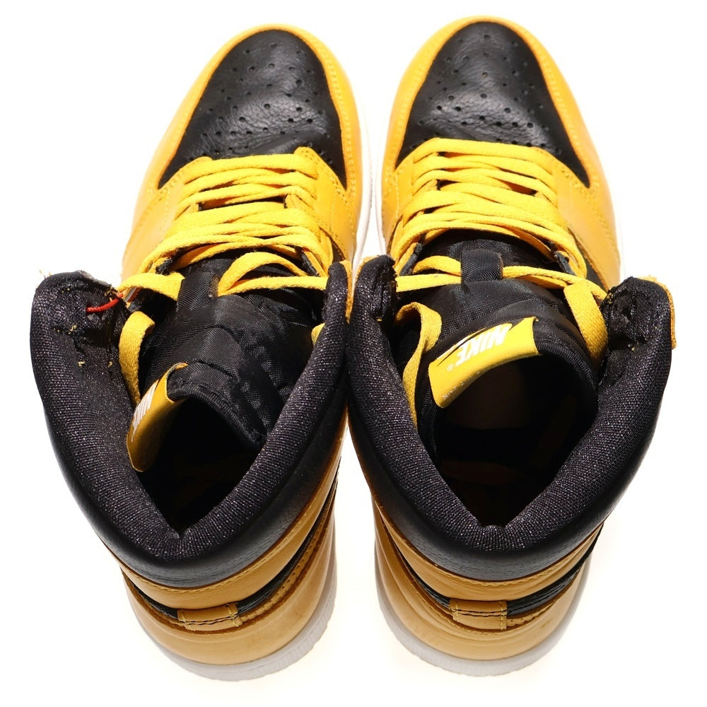 NIKE(ナイキ) AIR JORDAN1 RETRO HIGH OG POLLEN 555088-701 エアジョーダン 1 レトロ パラン ハイカットスニーカー ブラック/イエロー US9/27cm