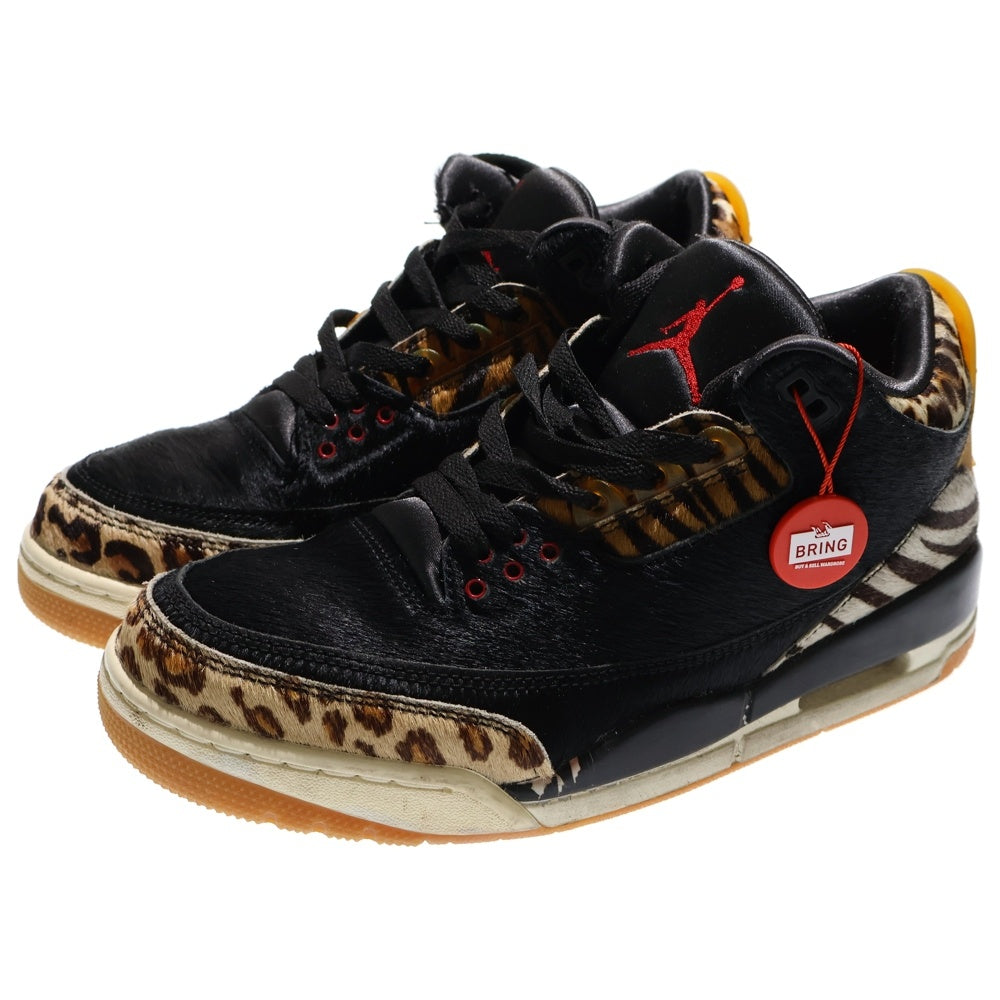 NIKE(ナイキ) AIR JORDAN 3 RETRO SE ANIMAL ジョーダン3 アニマル ハイカットスニーカー ブラック/ブラウン US9/27cm