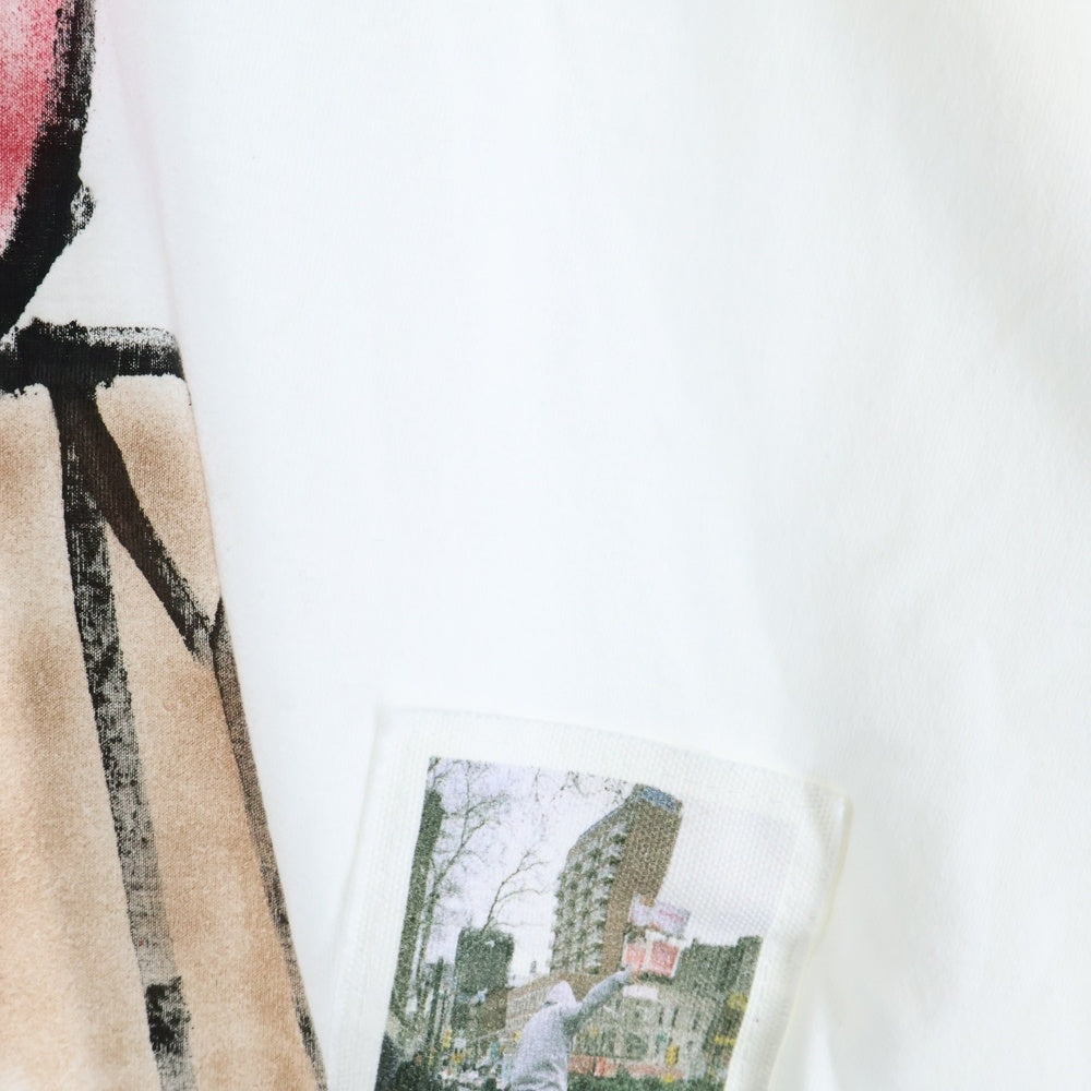 GUERNIKA(ゲルニカ) ペイント クルーネック コットン 半袖Tシャツ カットソー ホワイト