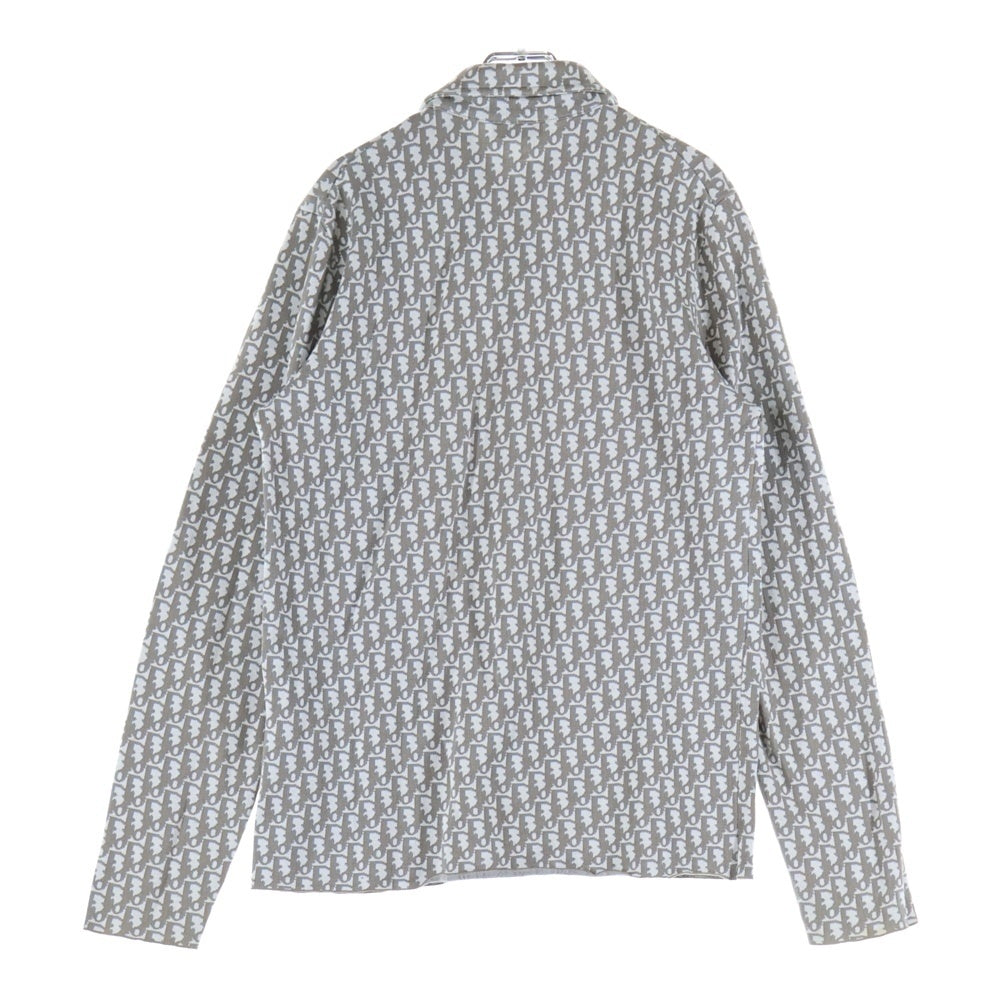 DIOR(ディオール) 20SS Oblique Overshirt 023M550AT099 オブリーク 総柄コットン長袖オーバーシャツ グレー/ベージュ