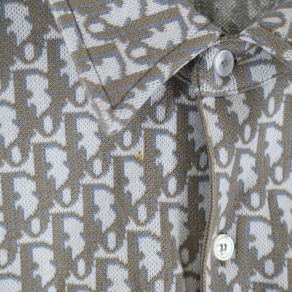 DIOR(ディオール) 20SS Oblique Overshirt 023M550AT099 オブリーク 総柄コットン長袖オーバーシャツ グレー/ベージュ