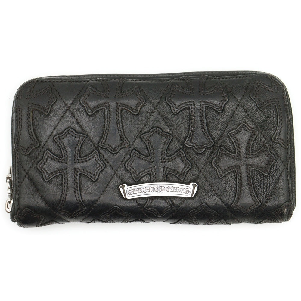 クロムハーツ ＲＥＣ Ｆ ＺＩＰ セメタリークロスウォレット 財布 CHROME HEARTS(クロムハーツ) REC F ZIP QUILTED セメタリークロス