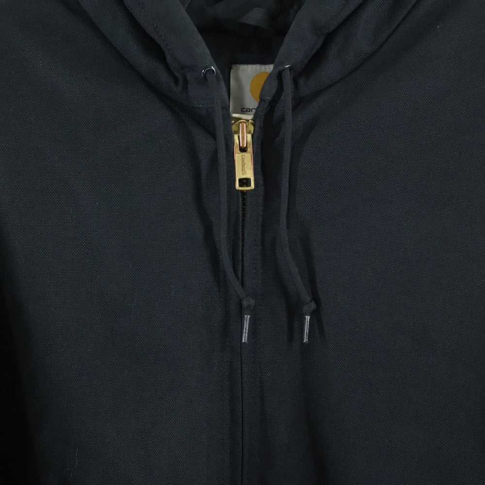 CARHARTT(カーハート) アクティブジャケット ワンポイントロゴ ジップアップ パーカー ブラック