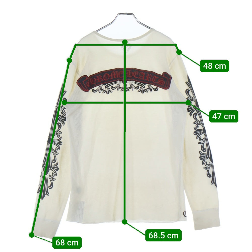 CHROME HEARTS(クロムハーツ) FLRL CRS THERMAL L/S ロングスリーブ 長袖Tシャツ ホワイト