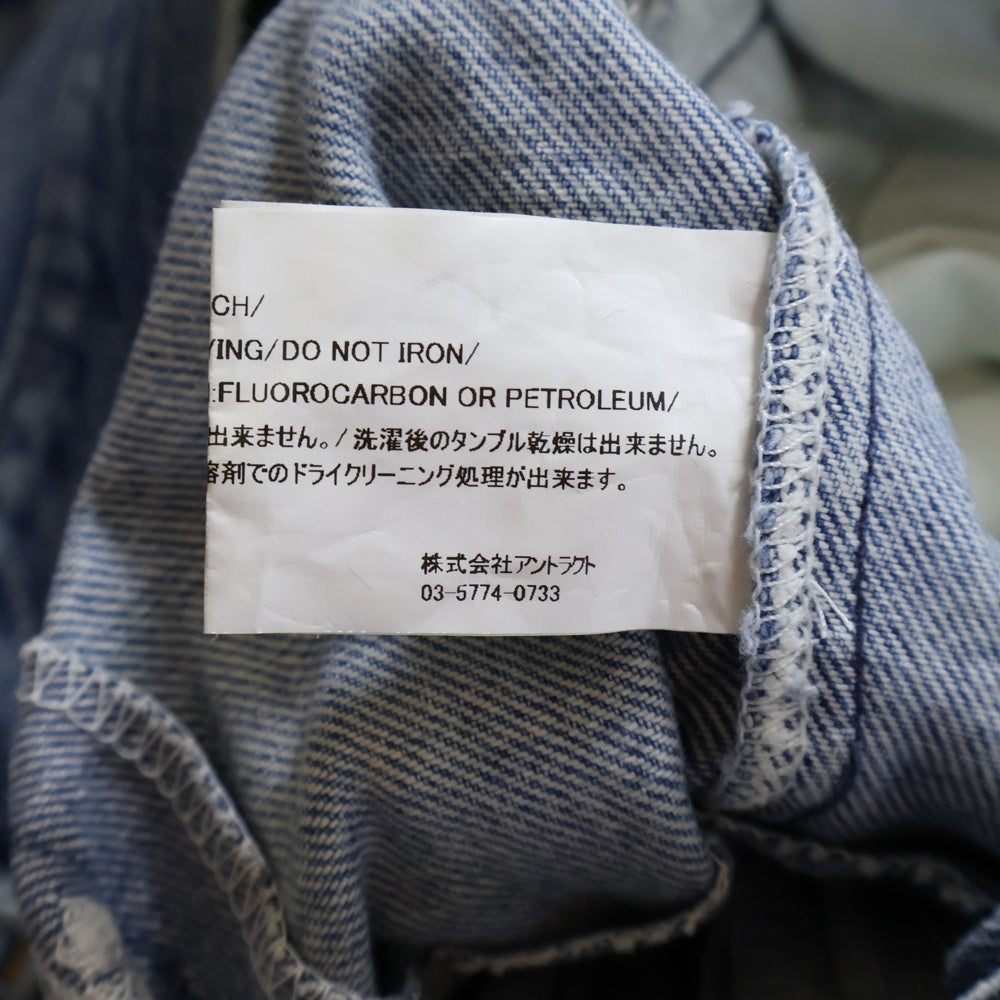 READY MADE(レディメイド) × DENIM TEARS COTTON WREATH DENIM デニムティアーズ 再構築 カットオフデニムパンツ インディゴ RE-DT-BL-00-00-13