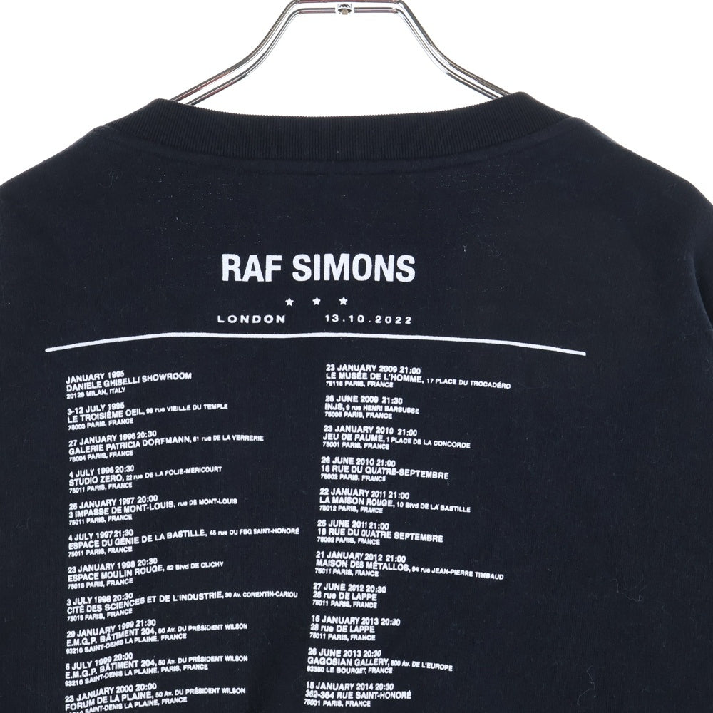 RAF SIMONS(ラフシモンズ) 23SS Tour Cardigan ツアー カーディガン フロントプリント ブラック 222-M178 19004-0099