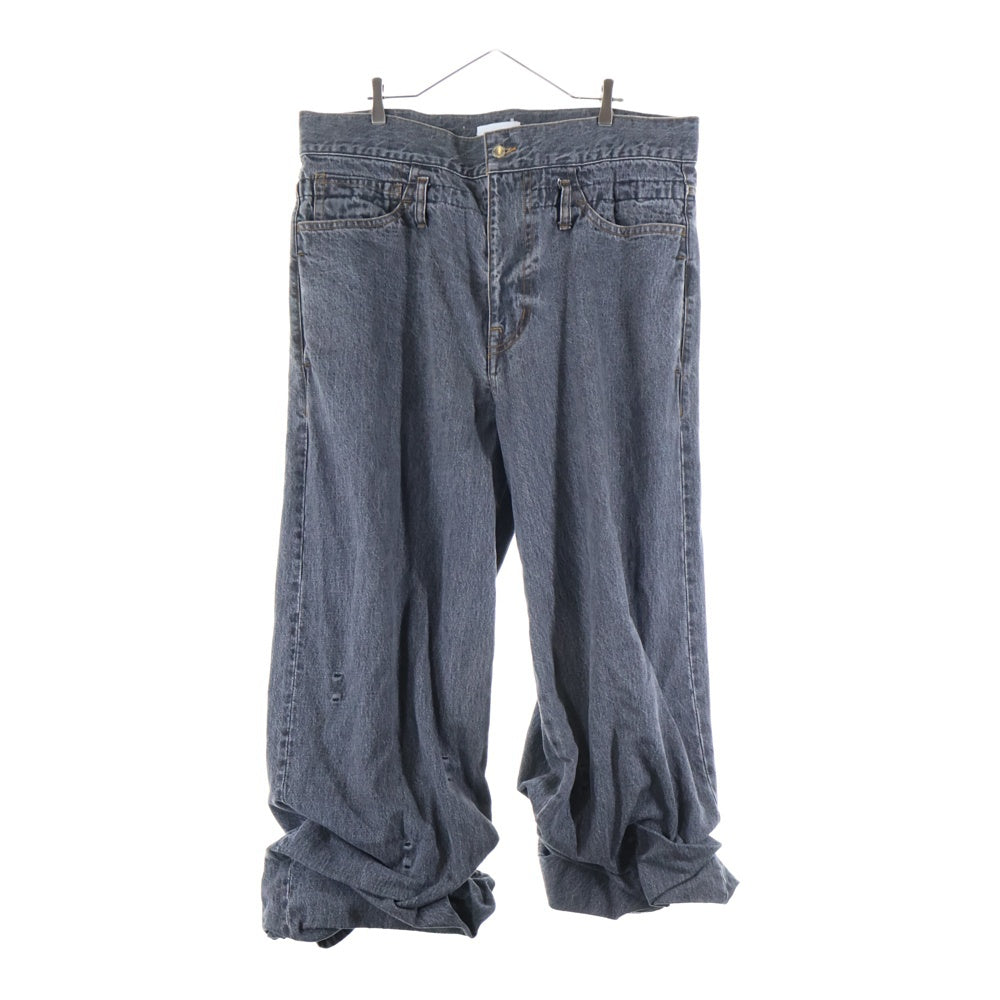 FACETASM(ファセッタズム) 21AW SUPER BIG DENIM PANTS スーパービッグ デニムパンツ ブラック CSW-PT-U03