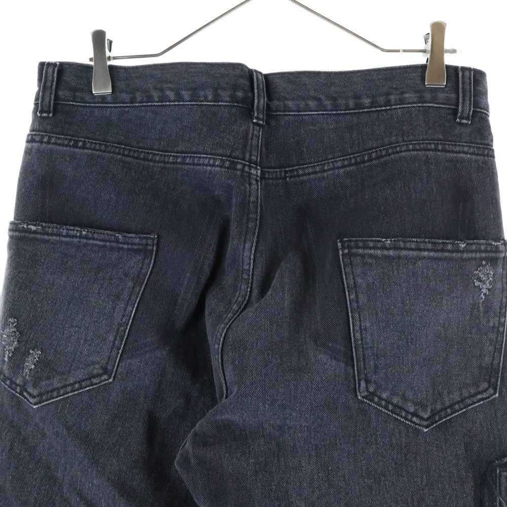 we11done(ウェルダン) ダメージ加工 フレアデニムパンツ ブラック WD-DP0-21-314-M-BK