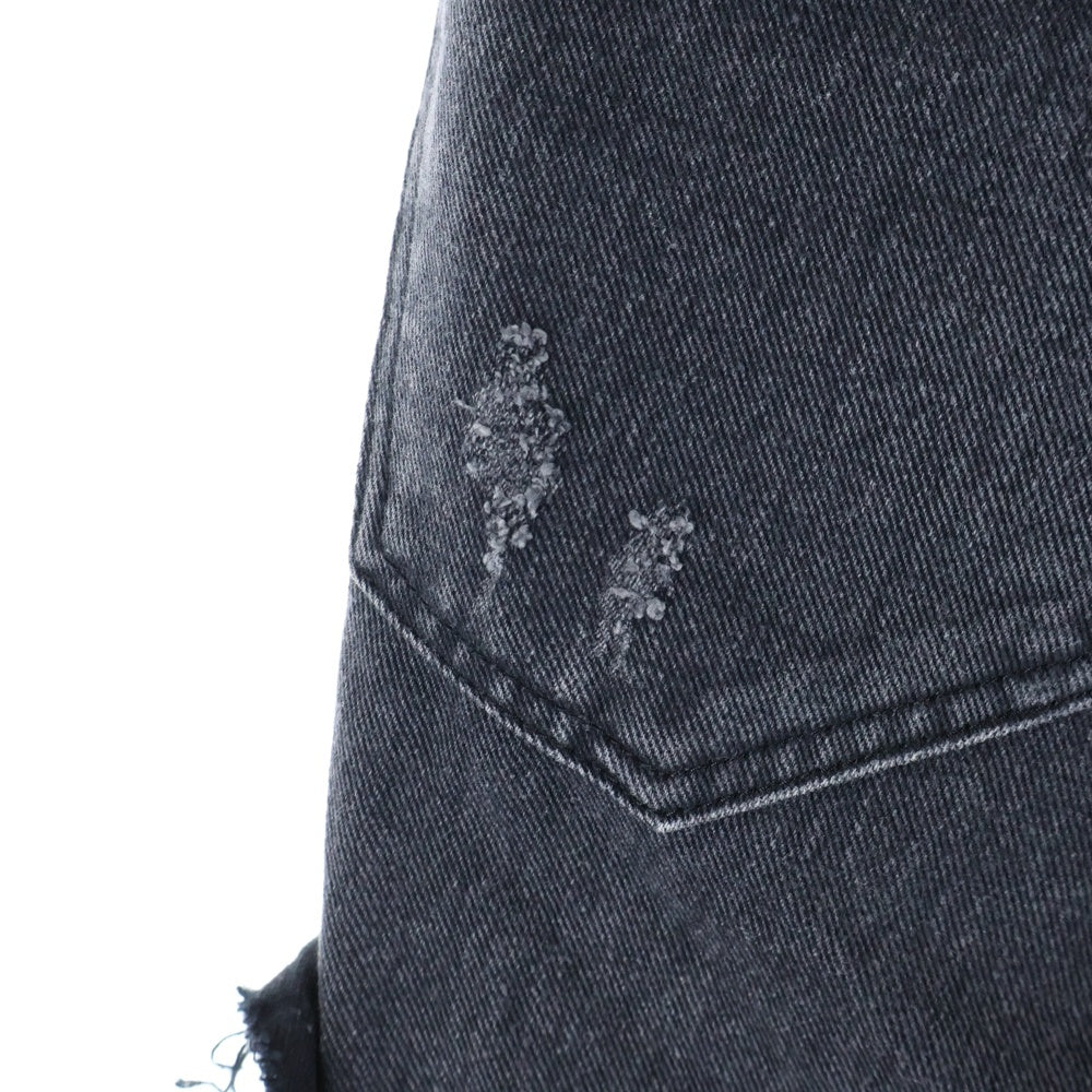 we11done(ウェルダン) ダメージ加工 フレアデニムパンツ ブラック WD-DP0-21-314-M-BK