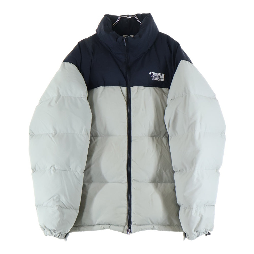 VETEMENTS(ヴェトモン) LIMITED EDITION PUFFER DOWN ジップアップ ダウンジャケット ベージュ/ブラック UAH21JA003
