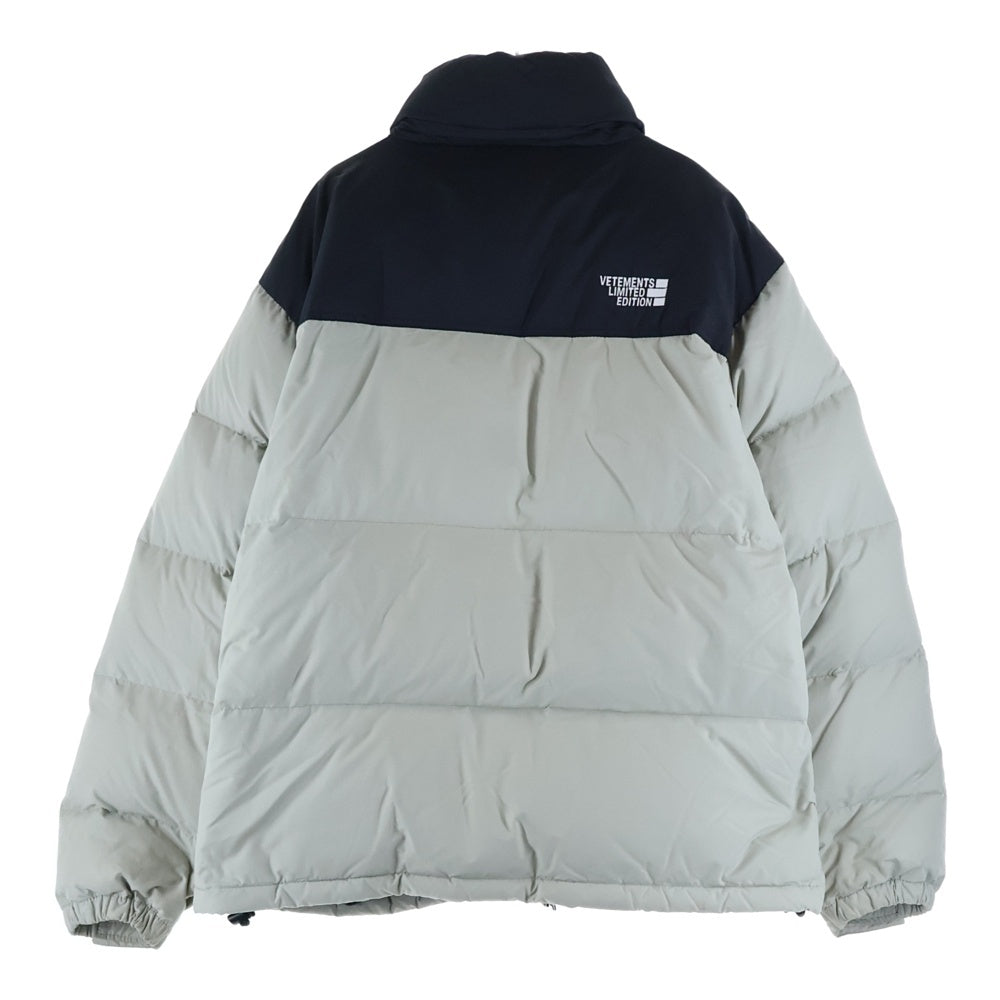 VETEMENTS(ヴェトモン) LIMITED EDITION PUFFER DOWN ジップアップ ダウンジャケット ベージュ/ブラック UAH21JA003