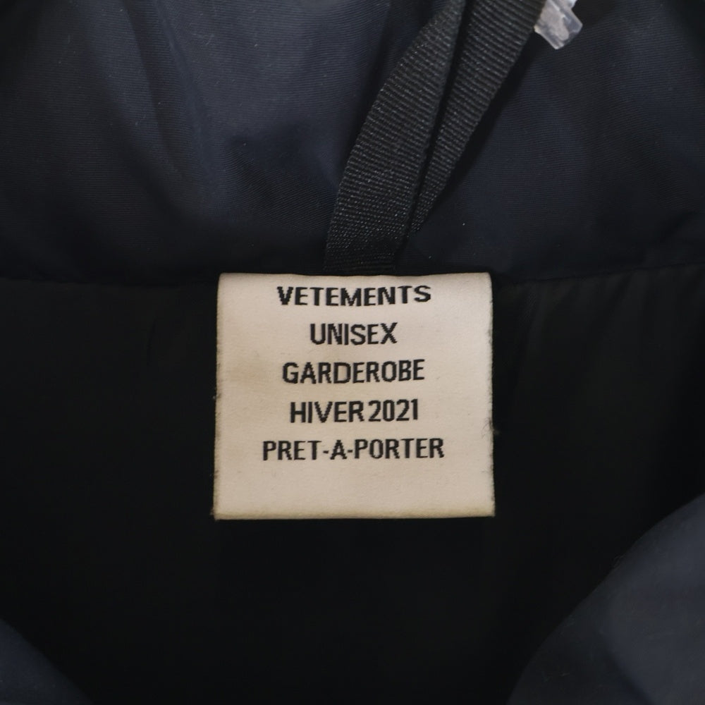 VETEMENTS(ヴェトモン) LIMITED EDITION PUFFER DOWN ジップアップ ダウンジャケット ベージュ/ブラック UAH21JA003