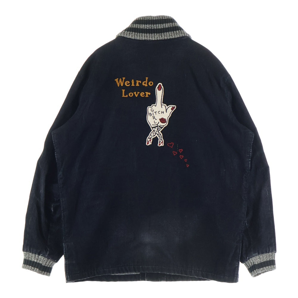 weirdo(ウィアード) PHARAOH BITCH GIRL ファラオジャケット フロントワッペン コットン ブラック WRD-14-AW-16