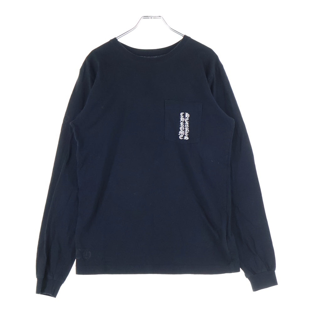 CHROME HEARTS(クロムハーツ) L/S TEE バックセメタリー スクロールラベルプリント 長袖Tシャツ カットソー ブラック