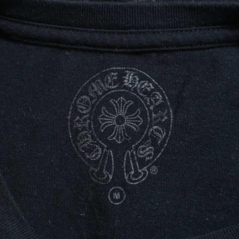 CHROME HEARTS(クロムハーツ) L/S TEE バックセメタリー スクロールラベルプリント 長袖Tシャツ カットソー ブラック
