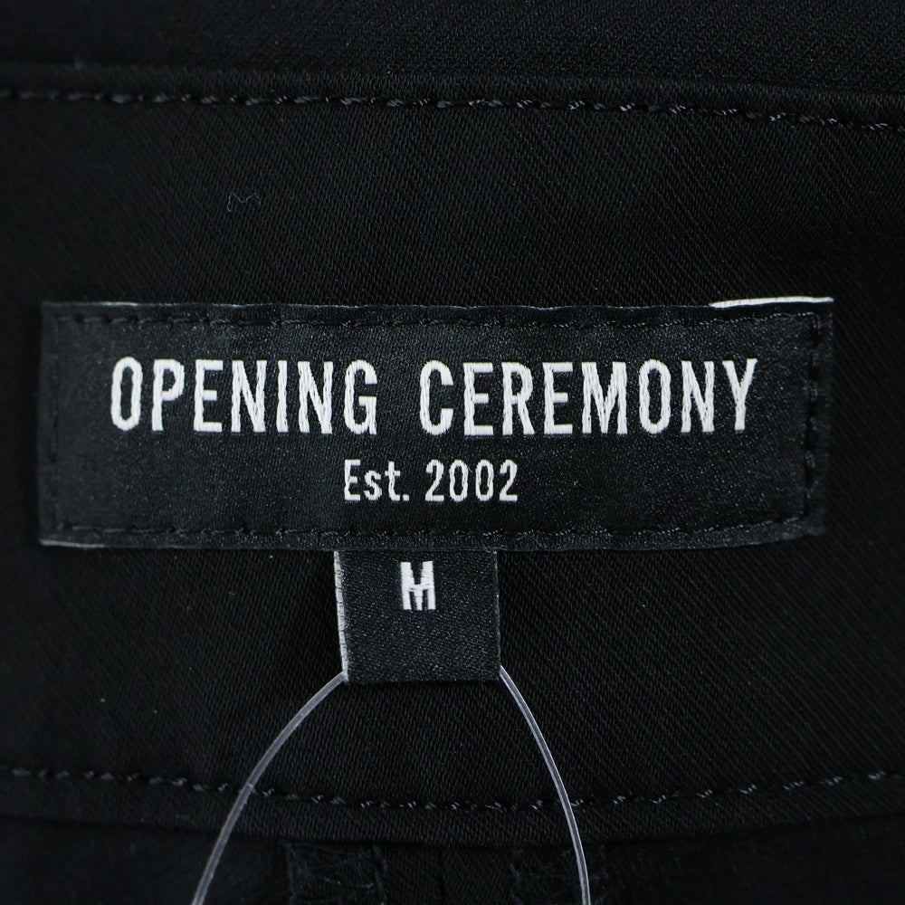 OPENING CEREMONY(オープニングセレモニー) レーヨン サイドジップ ツナギ オールインワン ブラック レディース