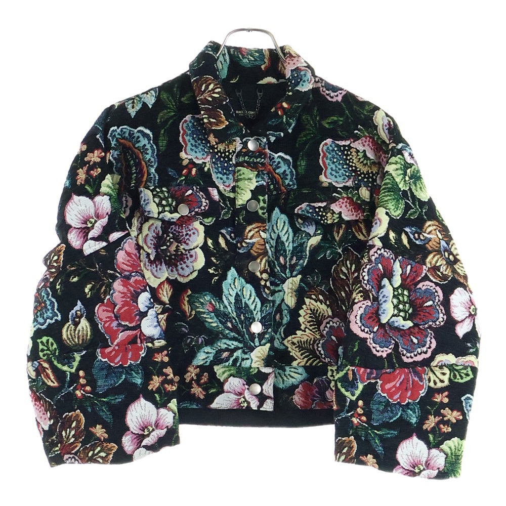 NO BRAND(ノーブランド) RACHEL COMEY レイチェルコーミー 花柄 トラッカージャケット ブラック/マルチカラー レディース