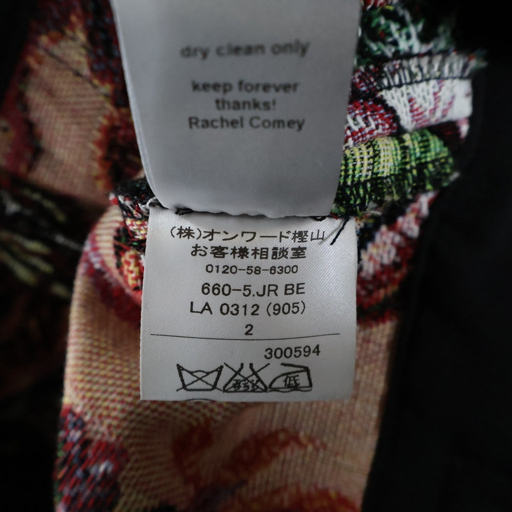 NO BRAND(ノーブランド) RACHEL COMEY レイチェルコーミー 花柄 トラッカージャケット ブラック/マルチカラー レディース
