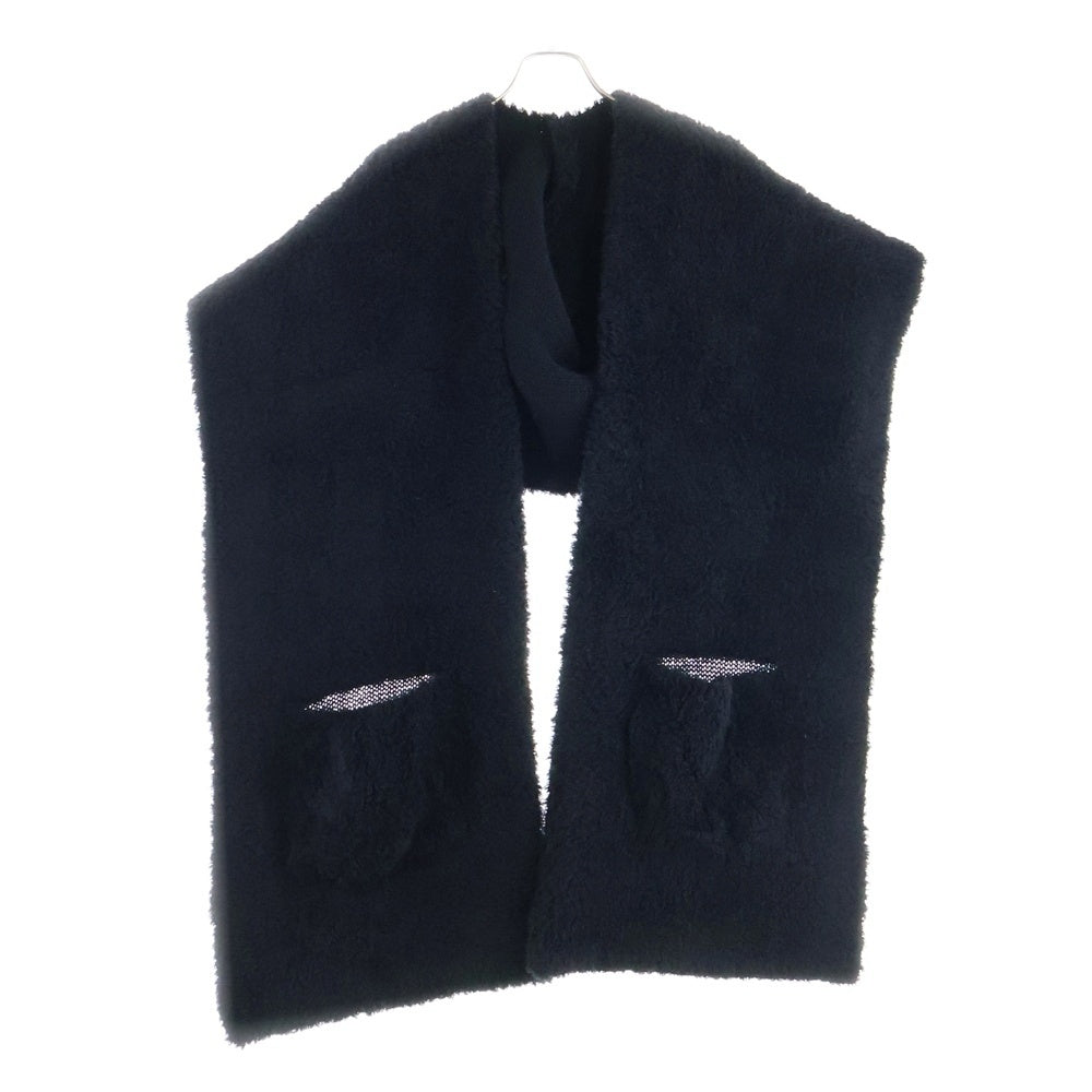 JUNYA WATANABE COMME des GARCONS(ジュンヤワタナベ コムデギャルソン) 23AW ウール マフラー ブラック レディース JL-N010