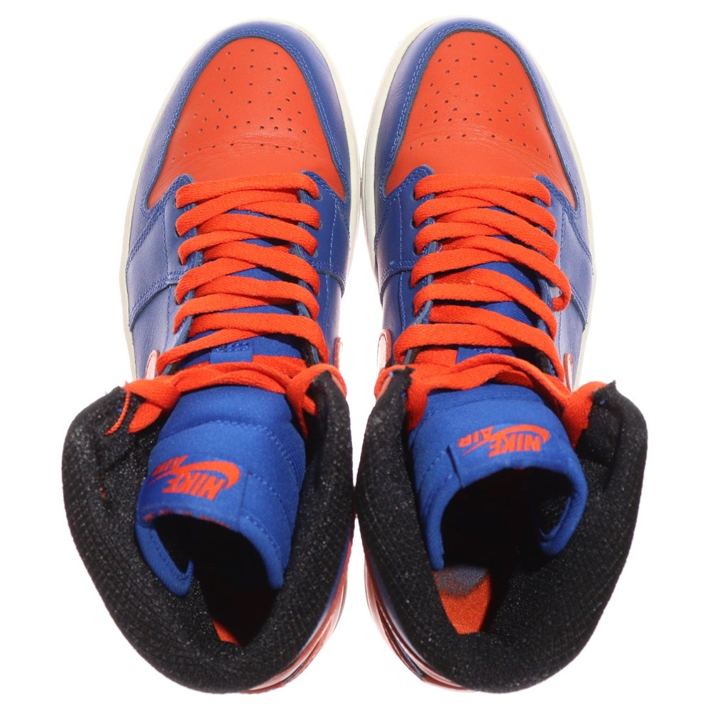 NIKE(ナイキ) AIR JORDAN 1 RETRO HIGH OG KNICKS 555088-407 エアジョーダン1 レトロ ハイカットスニーカー ニックス ブルー/オレンジ US9/27cm