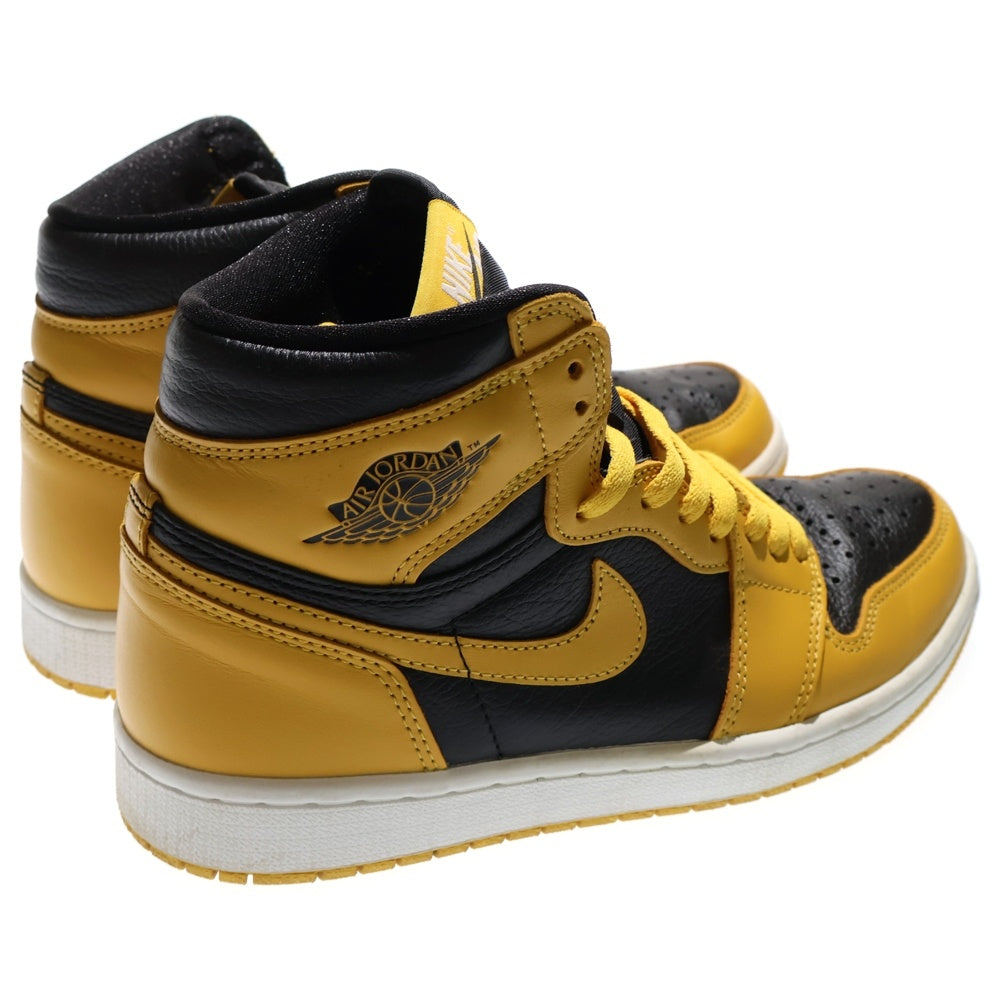 NIKE(ナイキ) AIR JORDAN1 RETRO HIGH OG POLLEN 555088-701 エアジョーダン 1 レトロ パラン ハイカットスニーカー ブラック/イエロー US8/26.5cm