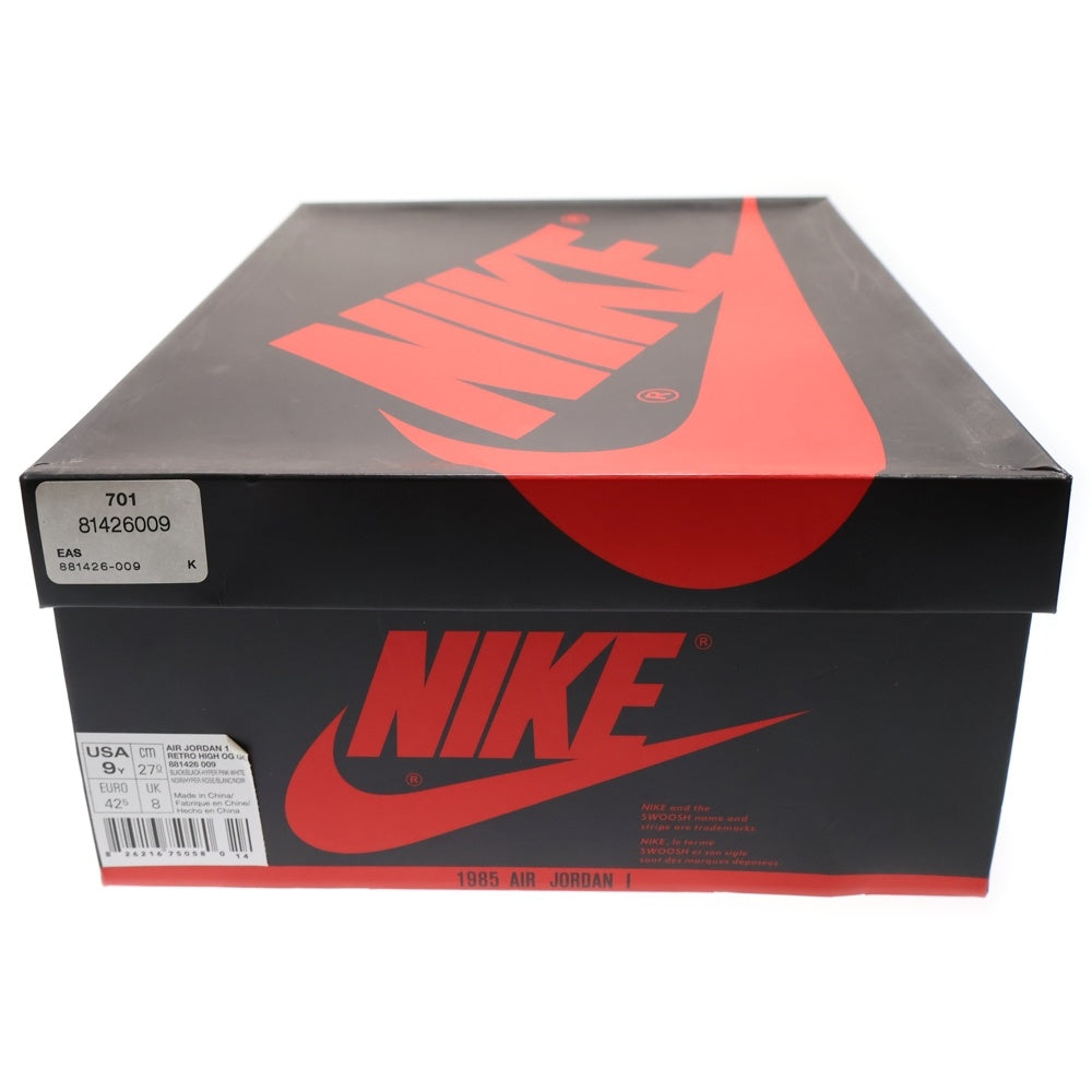 NIKE(ナイキ) AIR JORDAN 1 RETRO HIGH VALENTINE'S DAY 881426-009 エアジョーダン1 レトロハイ バレンタインデイ ハイカットスニーカー ピンク/ホワイト US9Y/27cm