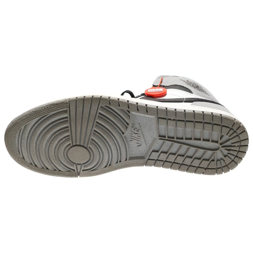 NIKE(ナイキ) 【観賞用 2013年製】AIR JORDAN 1 RETRO HIGH BARONS 555088-104 エアジョーダン1 レトロ ハイ バロンズ ハイカットスニーカー グレー/ブラック US8.5/26.5cm