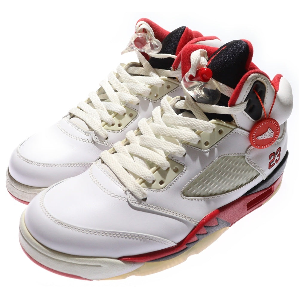 NIKE(ナイキ) 【観賞用 2013年】 AIR JORDAN 5 RETRO OG FIRE RED 136027-120 エアジョーダン レトロ ファイアレッド ハイカットスニーカー ホワイト/レッド US8/26cm