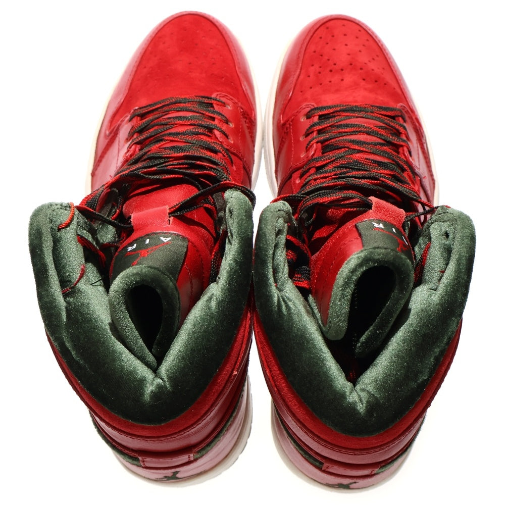 未使用 Nike Air Jordan レッド ハイカットシューズ NIKE(ナイキ) 【観賞用2008年製】 AIR JORDAN 1 RETRO HIGH PREMIER