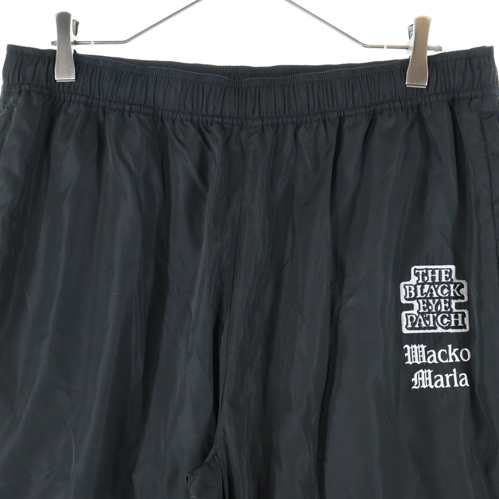 WACKO MARIA(ワコマリア) ×THE BLACK EYE PATCH TRACK PANTS TYRE-1 ブラックアイパッチ ナイロン トラッパンツ ブラック BEP-WM-TP01