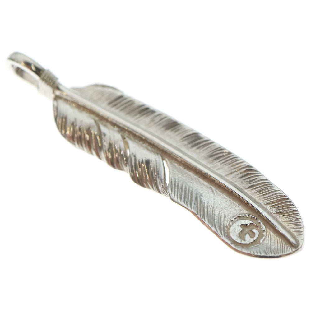 goro's(ゴローズ) 【現行】上銀特大フェザー 左向き ペンダントトップ シルバー