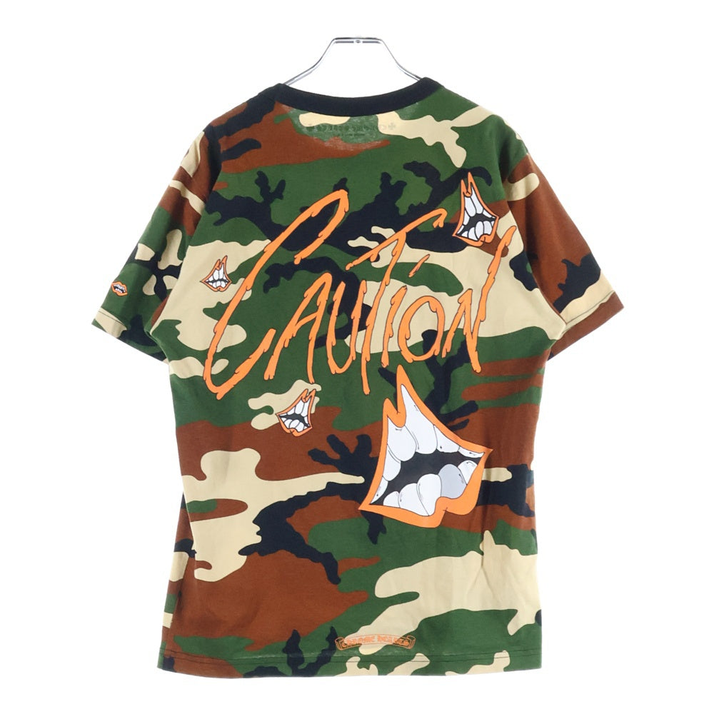 CHROME HEARTS(クロムハーツ) ×MATTY BOY PPO CAUTION T-SHRT マッティボーイ プロコーション 迷彩柄 両面プリントTシャツ 半袖クルーネックカットソー マルチカラー