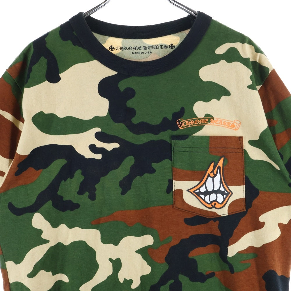 CHROME HEARTS(クロムハーツ) ×MATTY BOY PPO CAUTION T-SHRT マッティボーイ プロコーション 迷彩柄 両面プリントTシャツ 半袖クルーネックカットソー マルチカラー
