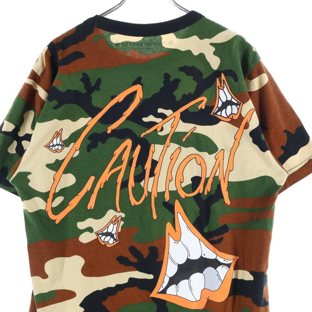 CHROME HEARTS(クロムハーツ) ×MATTY BOY PPO CAUTION T-SHRT マッティボーイ プロコーション 迷彩柄 両面プリントTシャツ 半袖クルーネックカットソー マルチカラー