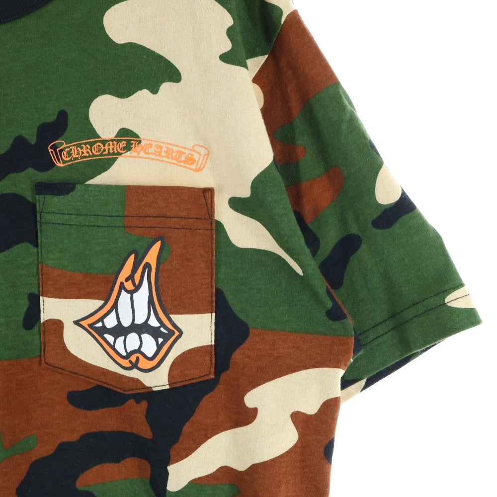CHROME HEARTS(クロムハーツ) ×MATTY BOY PPO CAUTION T-SHRT マッティボーイ プロコーション 迷彩柄 両面プリントTシャツ 半袖クルーネックカットソー マルチカラー