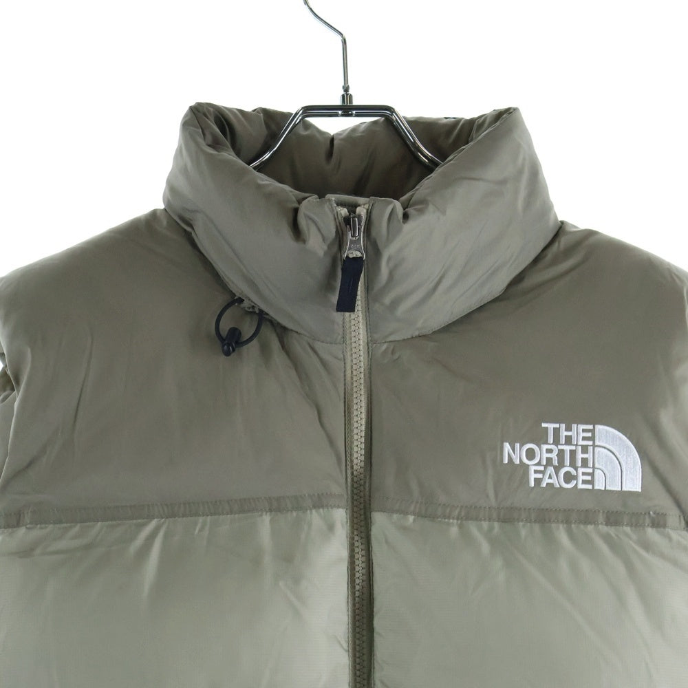 THE NORTH FACE(ザノースフェイス) Nuptse Vest ヌプシダウンベスト フロントロゴ刺繍 ベージュ ND92338