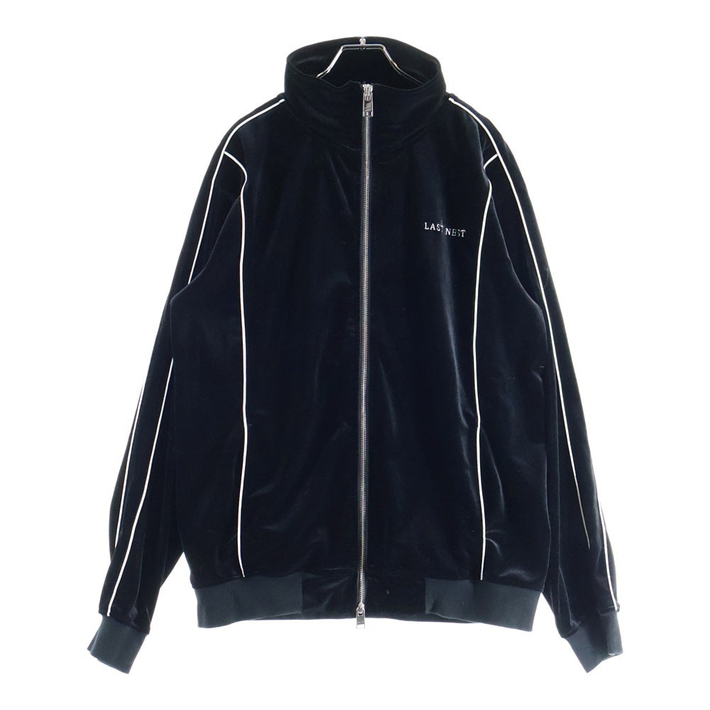 LAST NEST(ラスト ネスト) VELOUR TRACK JKT ロゴベロアジップトラックジャケット ブラック