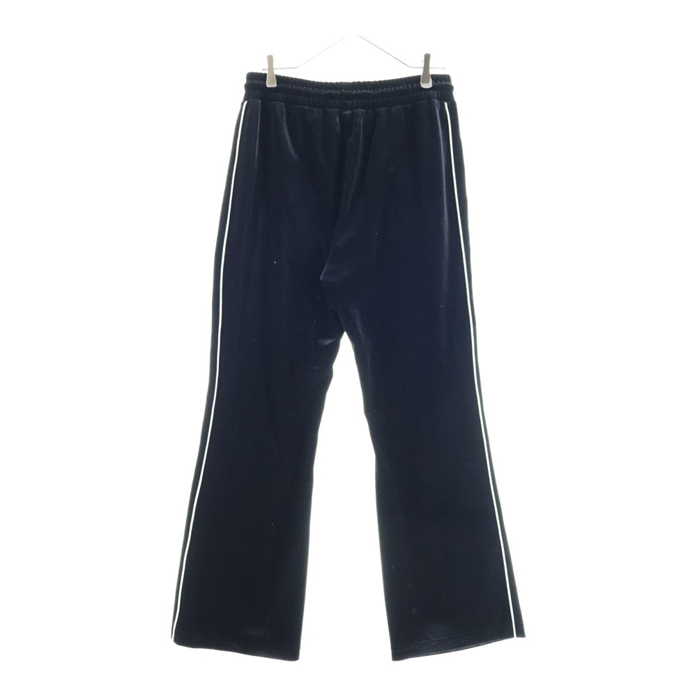 LAST NEST(ラスト ネスト) VELOUR TRACK PNTS ロゴベロアジップトラックパンツ ブラック