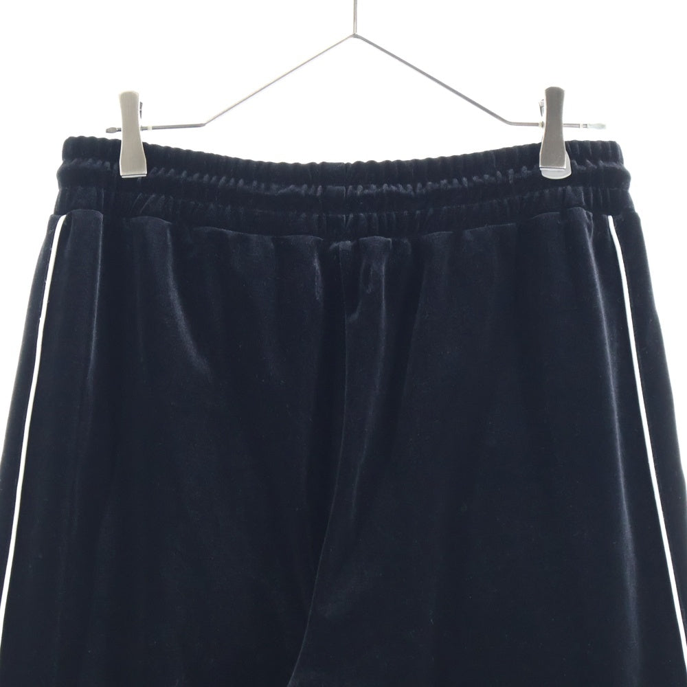 LAST NEST(ラスト ネスト) VELOUR TRACK PNTS ロゴベロアジップトラックパンツ ブラック