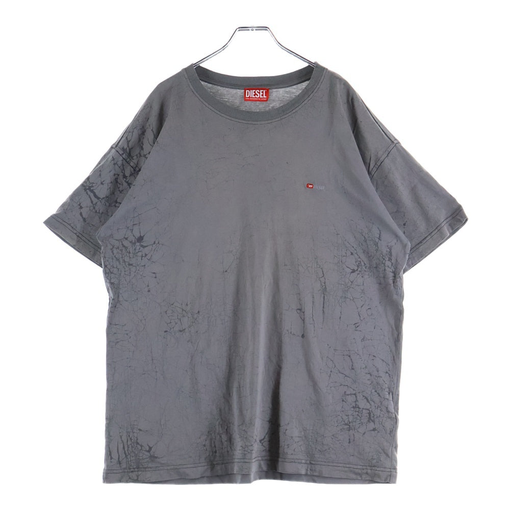 DIESEL(ディーゼル) T-NORM-T8 胸ロゴ刺繍 半袖Tシャツ カットソー グレー A18486 0PLBU