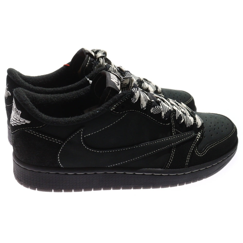 NIKE(ナイキ) ×TRAVIS SCOTT AIR JORDAN 1 LOW OG SP BLACK PHANTOM DM7866-001 エアジョーダン1 ブラックファントム ローカットスニーカー ブラック US9/27cm