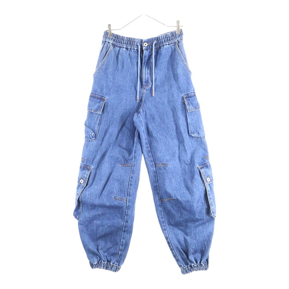 Feng Chen Wang(フェン チェン ワン) WASHED JEANS デニム カーゴパンツ インディゴ FF12TRO513