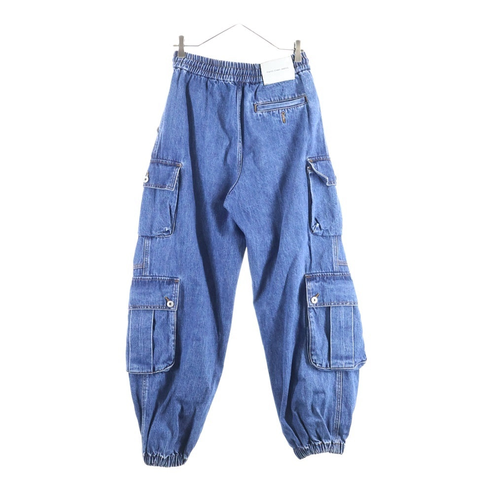 Feng Chen Wang(フェン チェン ワン) WASHED JEANS デニム カーゴパンツ インディゴ FF12TRO513